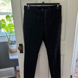 H&M Men's Black Plaid Dress Pants